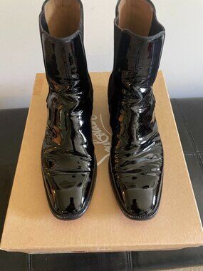 Christian Louboutin Mens Marchacroche Dune Uomo Black Leather Chelsea Boot 46 13 Christian Louboutin | Shoes | Christian Louboutin Mens  main image 4